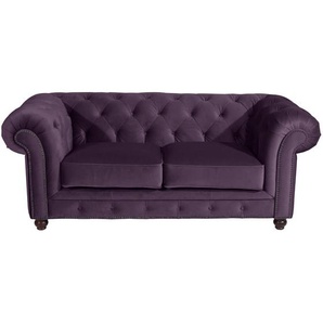 Max Winzer Chesterfield-Sofa Orleans, Lila, Textil, Buche, Uni, 2-Sitzer, 196x77x100 cm, Goldenes M, Made in Europe, Wohnzimmer, Sofas & Couches, Sofas, Chesterfield Sofas
