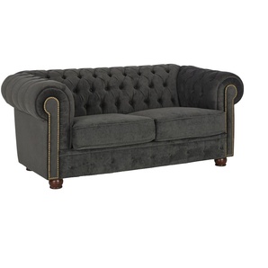 Chesterfield-Sofa MAX WINZER Rover Sofas Gr. B/H/T: 175 cm x 75 cm x 96 cm, grau Chesterfieldsofas mit edler Knopfheftung, 2-Sitzer oder 3-Sitzer