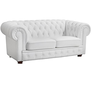 Chesterfield-Sofa MAX WINZER Windsor Sofas Gr. B/H/T: 175 cm x 75 cm x 96 cm, Leder, 2-Sitzer, weiß Chesterfieldsofas mit edler Knopfheftung, 2-Sitzer oder 3-Sitzer