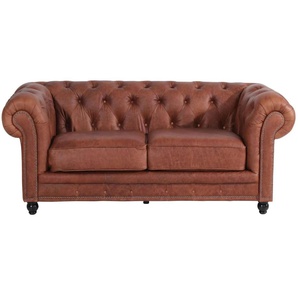Max Winzer Chesterfieldsofa  Einzelsofa ¦ braun ¦ Maße (cm): B: 196 H: 77