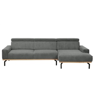Max Winzer Ecksofa mit Holzsockel  Emmi  ¦ schwarz ¦ Maße (cm): B: 280 H: 92