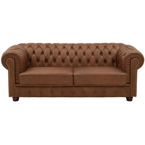 Max Winzer Sofa 3-Sitzer  Norwin ¦ braun ¦ Maße (cm): B: 200 H: 74