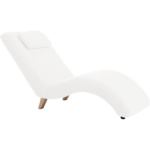 Max Winzer Liege Norris , Creme , Textil , Buche , Uni , 65x84x163 cm , Goldenes M, Made in Europe , Wohnzimmer, Sessel, Relaxliegen