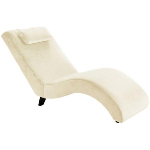 Max Winzer Liege Norris , Creme , Textil , Buche , Uni , 65x84x163 cm , Goldenes M, Made in Europe , Wohnzimmer, Sessel, Relaxliegen