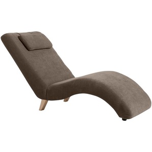Max Winzer Liege Norris , Sahara , Textil , Buche , Uni , 65x84x163 cm , Goldenes M, Made in Europe , Wohnzimmer, Sessel, Relaxliegen