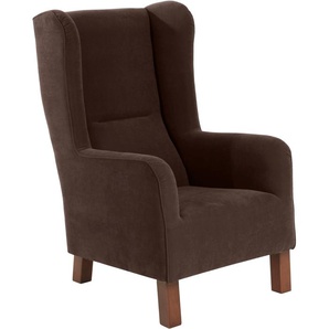 Ohrensessel MAX WINZER Bob Sessel Gr. Luxus-Microfaser, B/H/T: 68 cm x 113 cm x 78 cm, braun Ohrensessel Hochlehner