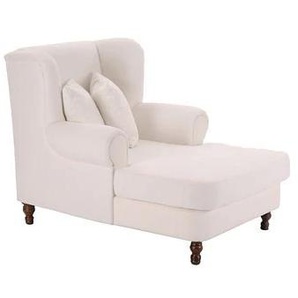 Ohrensessel MAX WINZER Madeleine Sessel Gr. Struktur, B/H/T: 100 cm x 102 cm x 138 cm, silberfarben (silber) Ohrensessel mit Holzfüßen