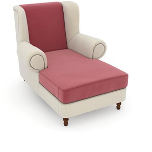 Ohrensessel MAX WINZER Madeleine Sessel Gr. Samtvelours, Korpus: Samtvelours creme-Füße Buche Nussbaum, B/H/T: 100 cm x 102 cm x 138 cm, rosa (rosé) Ohrensessel zum Selbstgestalten