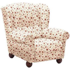 Ohrensessel MAX WINZER Malmö Sessel Gr. B/H/T: 90 cm x 100 cm x 89 cm, beige Ohrensessel mit Holz-Kugelfüßen