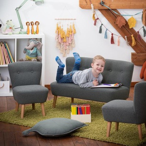 Kindersessel »Dolly« - anthrazit - Massivholz -