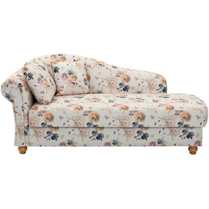 Max Winzer Récamiere, Beige, Textil, Buche, massiv, Blume, 186x83x89 cm, Goldenes M, Made in Europe, Armteil links, Wohnzimmer, Sofas & Couches, Sofas, Recamieren