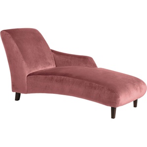 Recamiere MAX WINZER Evita Sofas Gr. B/H/T: 69 cm x 85 cm x 158 cm, Samtvelours 20442, Recamiere rechts, rosa (rosé) Longchair Longchairs Sofas