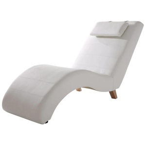 Relaxliege MAX WINZER Nova Sofas Gr. B/H/T: 63 cm x 84 cm x 160 cm, Kunstleder 20701, weiß Relaxliegen inklusive Nackenkissen