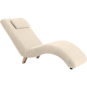 Relaxliege MAX WINZER Nova Sofas Gr. B/H/T: 63 cm x 84 cm x 160 cm, Luxus-Microfaser, beige Relaxliegen inklusive Nackenkissen