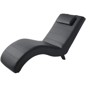 Relaxliege MAX WINZER Nova Sofas Gr. B/H/T: 63 cm x 84 cm x 160 cm, Luxus-Microfaser, schwarz Relaxliegen Sofas inklusive Nackenkissen