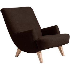 Max Winzer Relaxsessel , Dunkelbraun , Textil , Buche , massiv , 71x101x80 cm , Goldenes M, Made in Europe , Wohnzimmer, Sessel, Relaxsessel