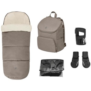 Maxi-Cosi Kinderwagenausstattung Oxford, Braun, Kunststoff, Textil, 5-teilig, Baby on Tour, Kinderwagen, Kinderwagen-Zubehör, Sonstiges Kinderwagenzubehör
