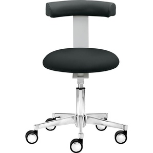 Arbeitshocker MAYER SITZMÖBEL Funktionsdrehhocker myXPERT Hocker Gr. B/H/T: 47,5 cm x 80 cm x 55 cm, Kunstleder, schwarz Bürohocker Drehhocker desinfektionsmittelbeständig