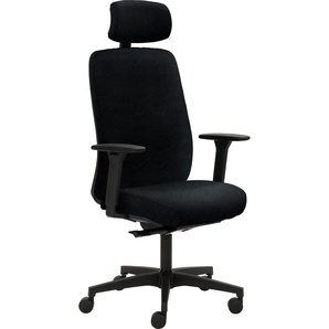 Bürostuhl MAYER SITZMÖBEL myTRITON Stühle Gr. B: 70 cm, 1 St., Echtleder Lederoptik, höhenverstellbare Armlehnen-Synchronmechanik mit selbstregulierender Gewichtseinstellung-Sitztiefenverstellung-Kopfstütze gepolstert-Teppichbodenrollen + Kunststoff,