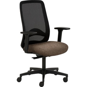 Bürostuhl MAYER SITZMÖBEL myTRITON Stühle Gr. B: 70 cm, 1 St., Flachgewebe meliert, 3D-Armlehnen + Kunststoff, braun (schokobraun, schwarz) Drehstühle