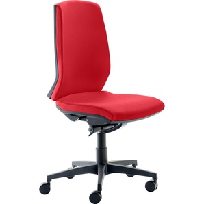 Bürostuhl MAYER SITZMÖBEL Stühle Gr. B/H/T: 66,5 cm x 116 cm x 62 cm, Polyester, rot (rot, schwarz) Bürostuhl Drehstuhl Drehstühle Stühle MyContract Line