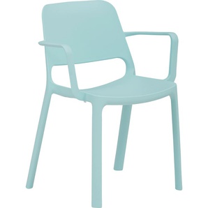 Stapelstuhl MAYER SITZMÖBEL Stapelstuhl myNUKE Stühle Gr. B/H/T: 55 cm x 82 cm x 54,5 cm, Himmelblau + Polypropylen, blau (himmelblau, himmelblau) Gartenstuhl Gartenstühle Stühle stapelbar