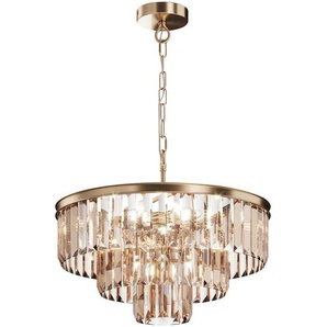 Maytoni Pendelleuchte, Gold, Metall, Glas, 50x40x50 cm, CE, höhenverstellbar, beliebig kürzbar, Lampen & Leuchten, Innenbeleuchtung, Hängelampen,