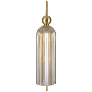 Maytoni Wandleuchte, Gold, Cognac, Metall, Glas, zylindrisch,zylindrisch, 10x53.5x26.5 cm, CE, gleichmäßige Lichtverteilung, Lampen & Leuchten,