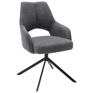 MCA Bangor Polsterstuhl mit Armlehne drehbar Metall/Stoffbezug