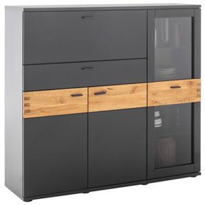MCA Cesena Highboard Holzwerkstoff/Schwarzgrau