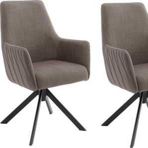 MCA furniture 4-Fußstuhl Reynosa (Set, 2 St), Esszimmerstuhl 360°drehbar mit Nivellierung, Belastbar bis 120 kg