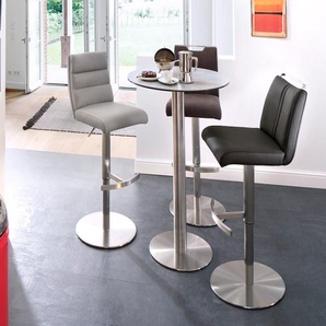 MCA furniture Bartisch »Zarina«, Bartisch mit Glaskeramik Tischplatte mit Edelstahl Gestell