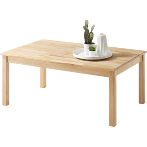 Couchtisch MCA FURNITURE Alfons Tische Gr. B/H/T: 105 cm x 45 cm x 65 cm, beige (kernbuche, kernbuche, kernbuche) Couchtisch Eckige Couchtische Holz-Couchtische Wohnzimmertisch Massivholz geölt, keilverzinkt belastbar bis 20 kg