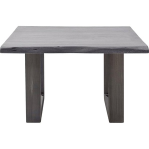 MCA furniture Couchtisch Cartagena, Couchtisch Massivholz mit Baumkante und natürlichen Rissen und Löchern