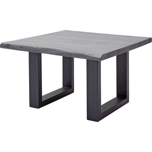 MCA furniture Couchtisch Cartagena, Couchtisch Massivholz mit Baumkante und natürlichen Rissen und Löchern