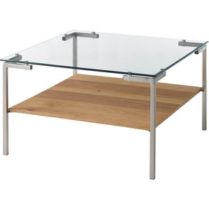 MCA furniture Couchtisch Glasgow, Glastischplatte mit Ablageboden