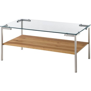 MCA furniture Couchtisch Glasgow, Glastischplatte mit Ablageboden