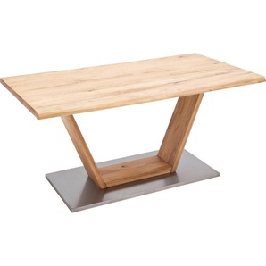 MCA furniture Esstisch Greta, Esstisch Massivholz mit Baumkante, gerader Kante oder Tischplatte