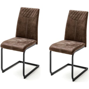 MCA furniture Esszimmerstuhl »Aosta«, (Set), 4 St., Stoffbezug, Stoffbezug Vintagelook, Stuhl belastbar bis 120 Kg