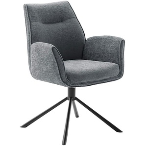 MCA furniture Esszimmerstuhl, Chenilleoptik, (2er-Set), drehbar 360°, Belastbarkeit 120 kg, Sitzhöhe ca. 50 cm