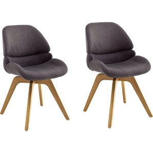 MCA furniture Esszimmerstuhl Henderson (Set, 2 St), 180° drehbar mit Nivellierung, mit Feinflor Absetzung, bis 120 kg