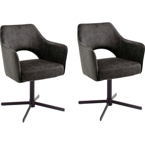 MCA furniture Esszimmerstuhl »Valetta«, (Set), 2 St., 2 er Set, 360° drehbar, Taschenfederkern, belastbar 120 kg
