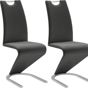 Freischwinger MCA FURNITURE Amado Stühle Gr. B/H/T: 45 cm x 102 cm x 62 cm, 2 St., Kunstleder uni, Set + Metall, schwarz (schwarz, chrom) Freischwinger Stühle 2er-, 4er-, 6er-Set, Stuhl belastbar bis 120 Kg