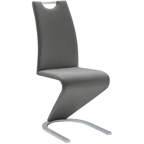 Freischwinger MCA FURNITURE Amado Stühle Gr. B/H/T: 45 cm x 102 cm x 62 cm, 6 St., Kunstleder uni, Set + Metall, grau (grau, chrom) Freischwinger Stühle 2er-, 4er-, 6er-Set, Stuhl belastbar bis 120 Kg
