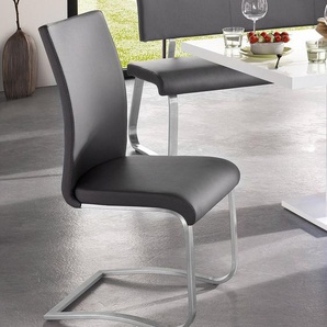 MCA furniture Freischwinger Arco (Set, 2 St), Stuhl mit Echtlederbezug, belastbar bis 130 Kg