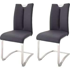 MCA furniture Freischwinger Artos (Set, 2 St), Stuhl mit Echtlederbezug, bis 140 Kg belastbar