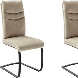MCA furniture Freischwinger Gibara Schwingstuhl 2er Set (Set, 2 St), Esszimmerstuhl,Nosag Federung im Sitz,Flachrohr,Belastbarkeit 140 kg