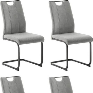 MCA furniture Freischwinger MCA TERESINA Schwingstuhl mit Griffloch, (4er-Set), Schwingstühle mit Griffloch, Komfortsitzhöhe von ca. 48 cm