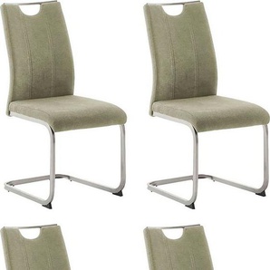 MCA furniture Freischwinger MCA TERESINA Schwingstuhl mit Griffloch, (4er-Set), Schwingstühle mit Griffloch, Komfortsitzhöhe von ca. 48 cm