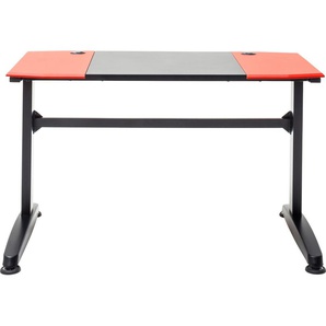 Gaming-Tisch MCA FURNITURE mcRacing Tische Gr. B/H/T: 120 cm x 72 cm x 60 cm, rot (rot, schwarz, rot, rot) Gamingtische Game Desk mcRacing, Schwarz-Rot-Schwarz